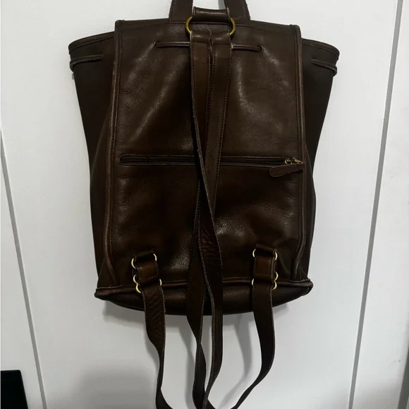 Coach Brown Leather Rucksack Backpack style 9943 - Picture 2 of 5